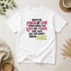 Official When The Power Of Love Overcomes The Love Of Power t shirt in classic fit, black color, front view