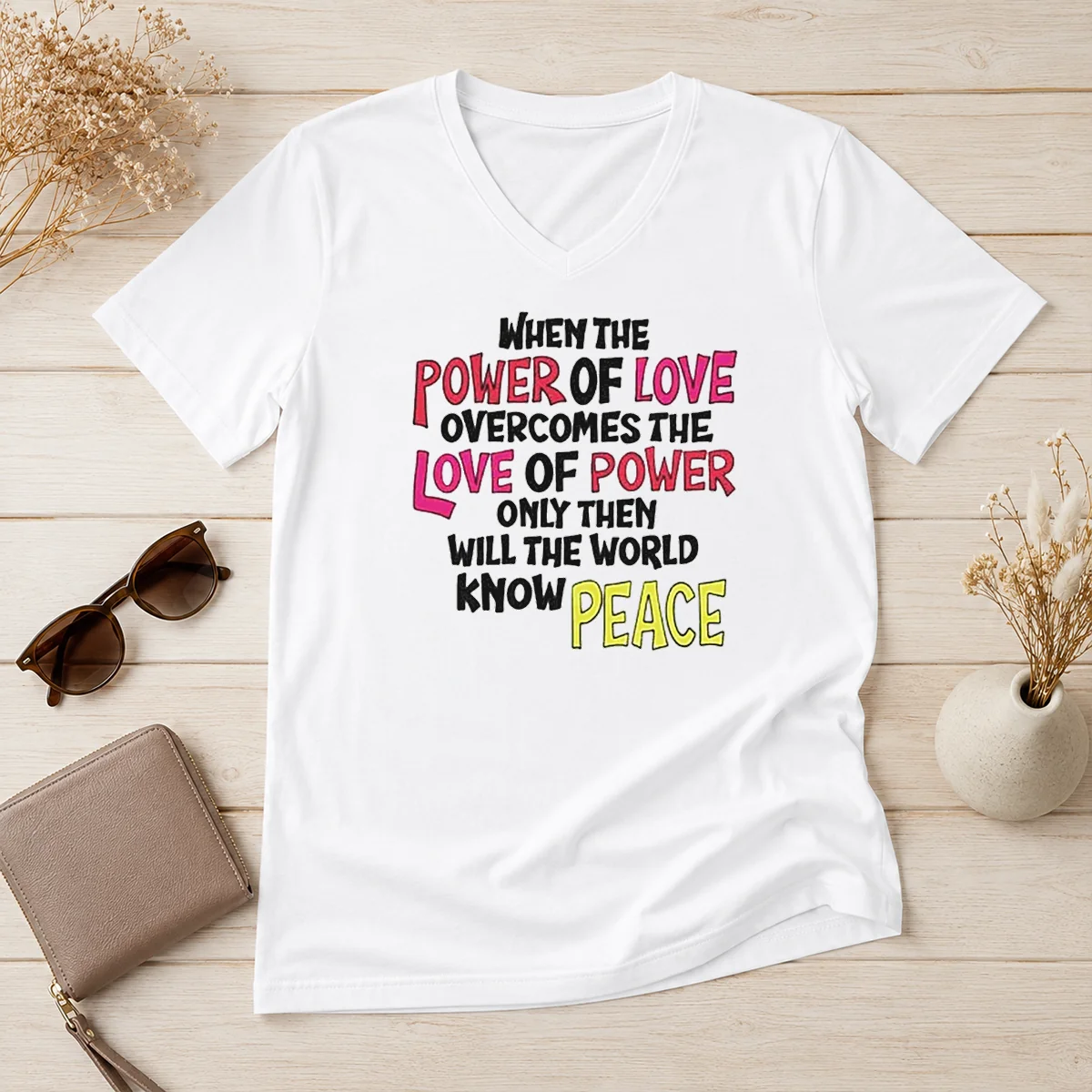 Official When The Power Of Love V-Neck Shirt Official When The Power Of Love V-Neck Shirt