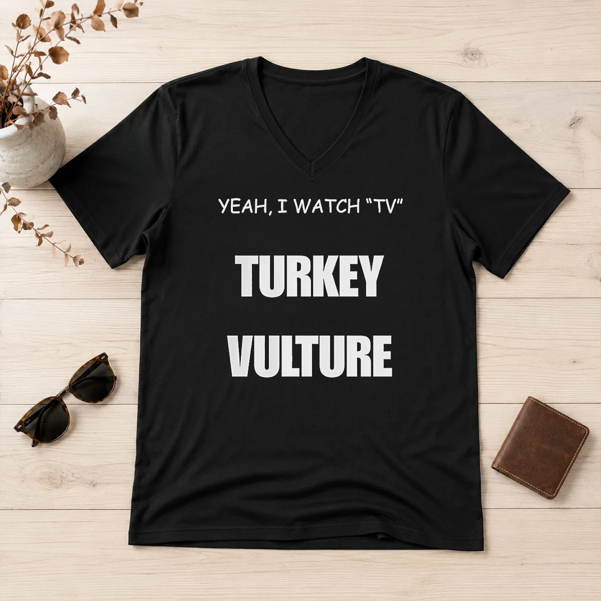 Official Yeah I Watch TV Turkey V-Neck Shirt Official Yeah I Watch TV Turkey V-Neck Shirt