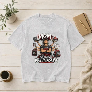 Original Multitasker Mom Streetwear Washed T-Shirt