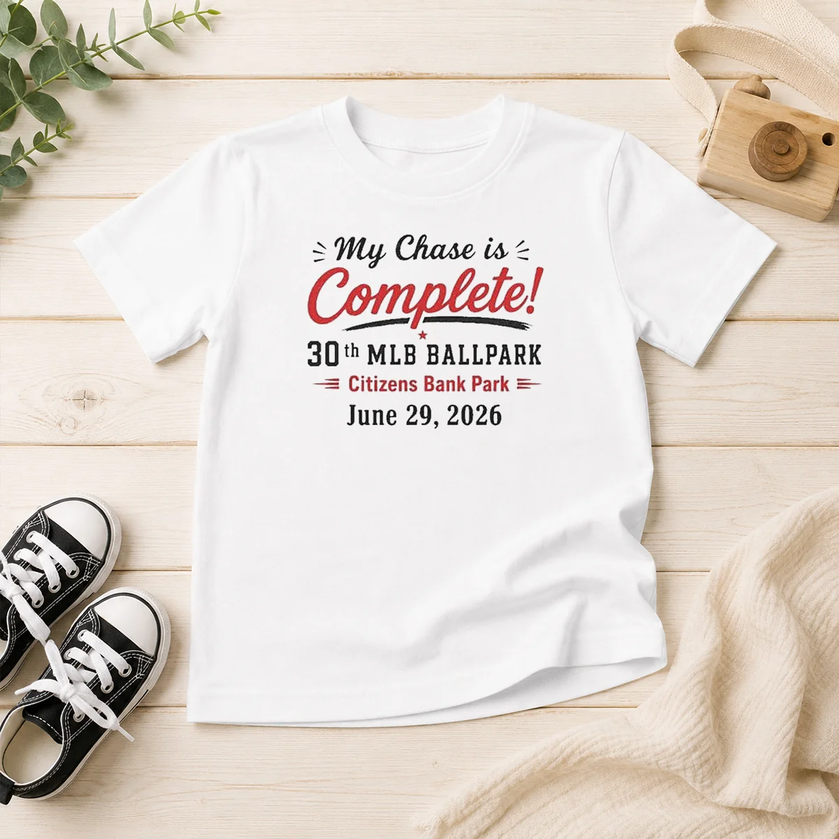 Original My Chase Is Complete 30th Ballpark Citizens Bank Park June 29 2026 Kids T-Shirt