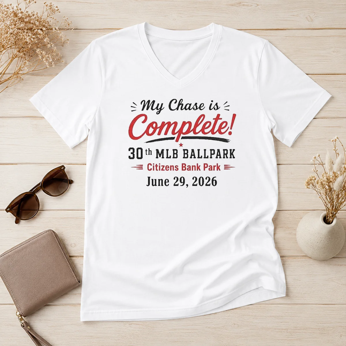 Original My Chase Is Complete 30th V-Neck Shirt Original My Chase Is Complete 30th V-Neck Shirt