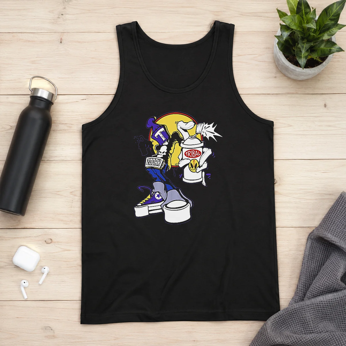 Original Tribal Zodak Graffiti Artist Streetwear Graphic Tank Top
