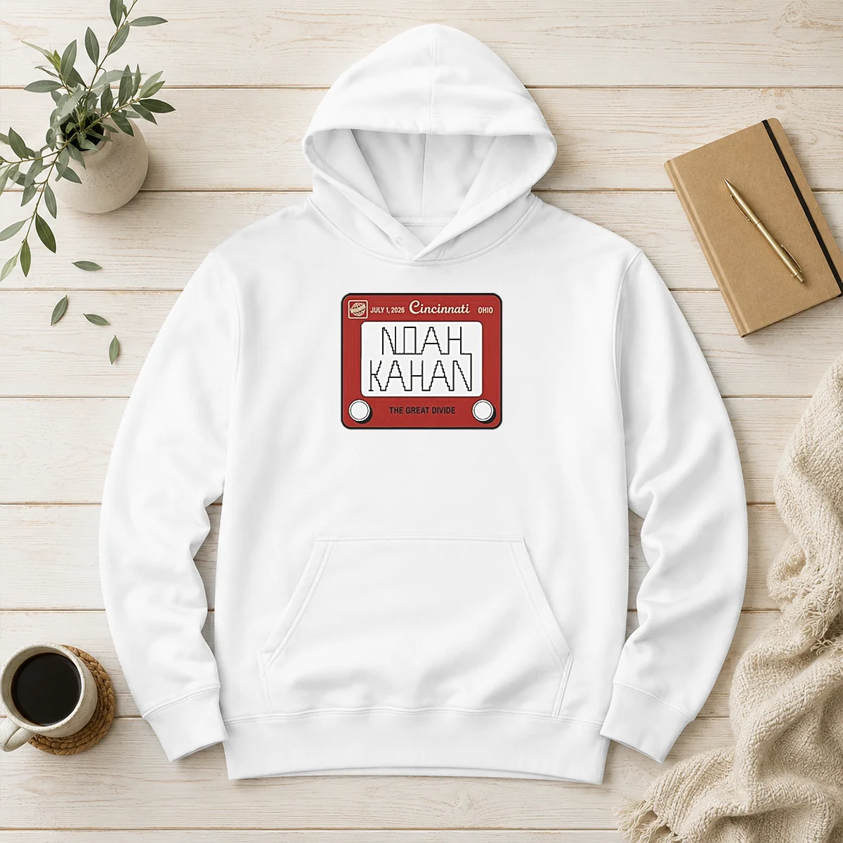 Premium Noah Kahan Great American Ball Park Cincinnati Reds Sticker July 01 2026 Hoodie in black with front graphic