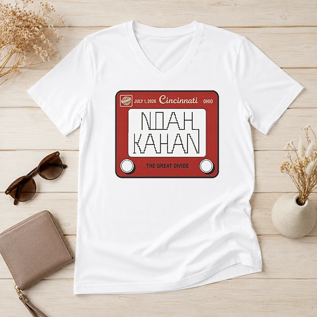 Premium Noah Kahan Great American Ball V-Neck Shirt Premium Noah Kahan Great American Ball V-Neck Shirt