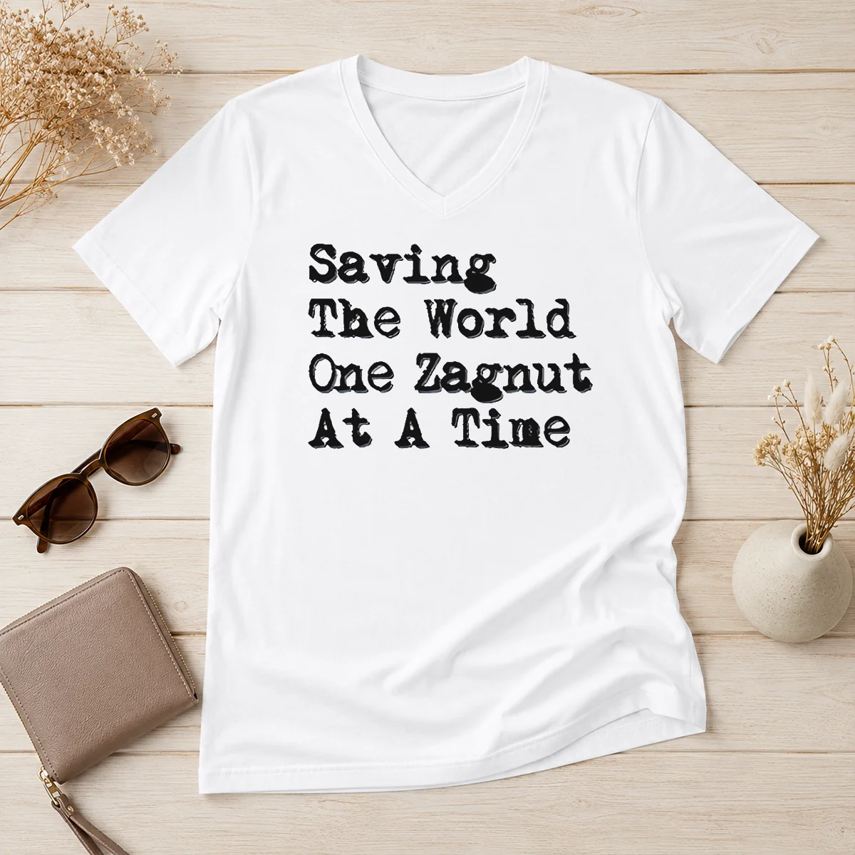 Premium Saving The World One Zagnut V-Neck Shirt Premium Saving The World One Zagnut V-Neck Shirt