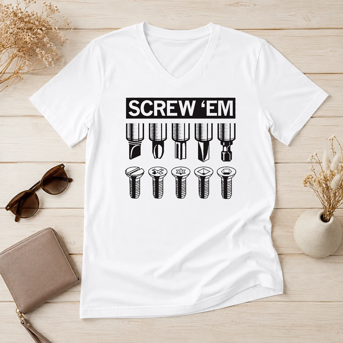 Pretty Good Screw 'Em V-Neck Shirt Pretty Good Screw 'Em V-Neck Shirt