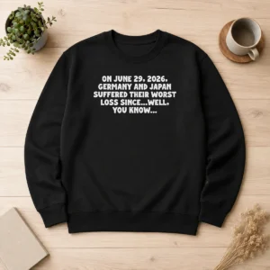 Pretty On June 29 2026 Germany And Japan Suffered Their Worst Loss Since...Well, You Know Sweater in cozy knit fabric with long sleeves