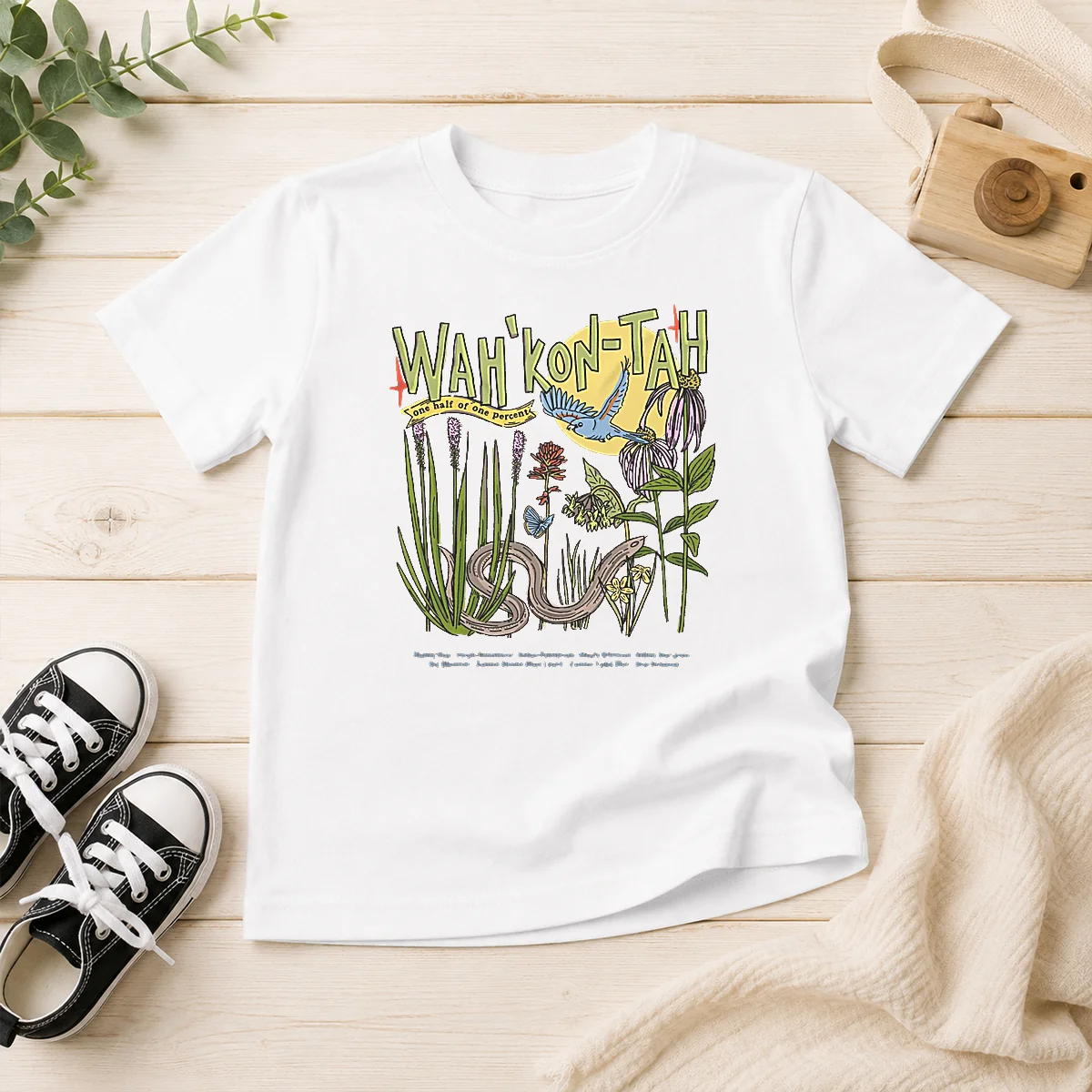 Pretty Wahkon Tah Prairie Kids T-Shirt