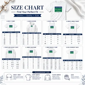Size chart for Pretty Welcome To Manhattan Hello Gorgeous Brad Hoylman Sigal with measurements in inches and cm