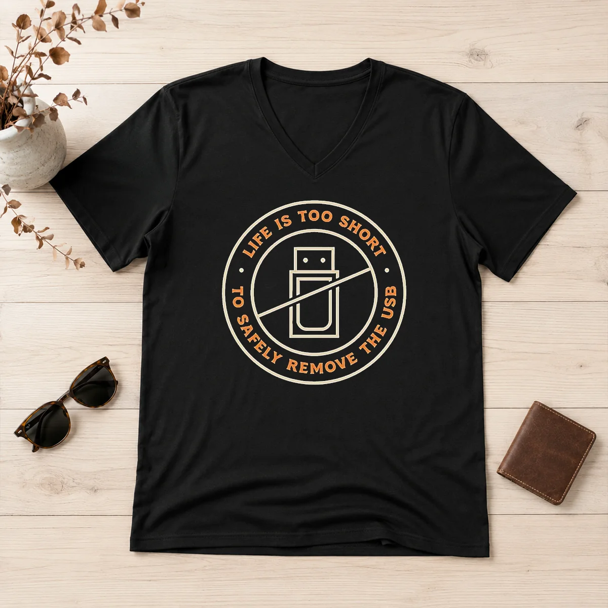 Top Nice Life Is Too Short V-Neck Shirt Top Nice Life Is Too Short V-Neck Shirt