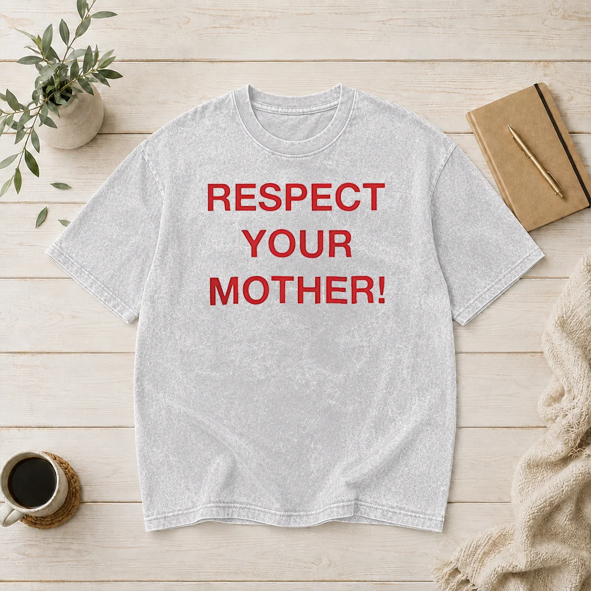 Top Pretty Shania Twain Respect Your Mother Washed T-Shirt